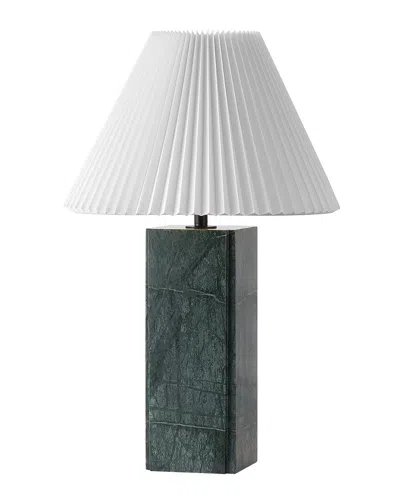 Safavieh Couture Mackenzie Square Marble Table Lamp In Green