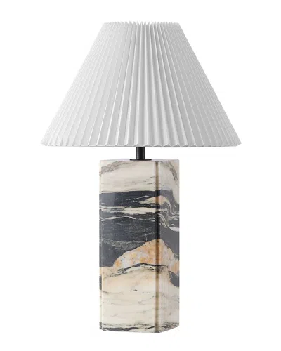 Safavieh Couture Mackenzie Square Marble Table Lamp In Multi