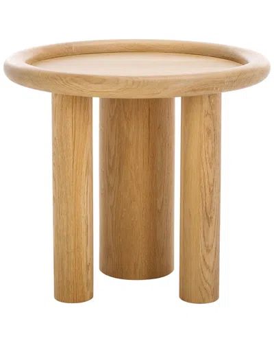 Safavieh Couture Madelynn Round Wood Accent Table In Brown