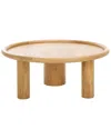 Safavieh Couture Madelynn Round Wood Coffee Table In Brown
