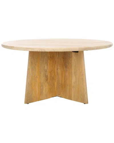 Safavieh Couture Madilynn Round Wood Coffee Table In Gold