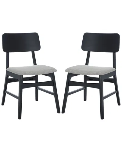 Safavieh Couture Madina Wood Dining Chair In Black