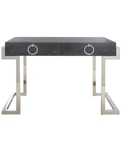 Safavieh Couture Maia 2-drawer Lacquer Desk In Black