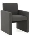 Safavieh Couture Maisey Charcoal Linen Arm Chair In Grey