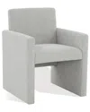 Safavieh Couture Maisey Grey Linen Arm Chair In Grey