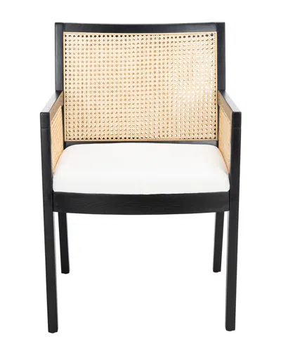 Safavieh Couture Malik Rattan Dining Chair In Black