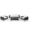 Safavieh Couture Margarita Wicker Coffee Table In Grey