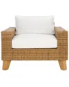 Safavieh Couture Margarita Wicker Patio Chair In Brown