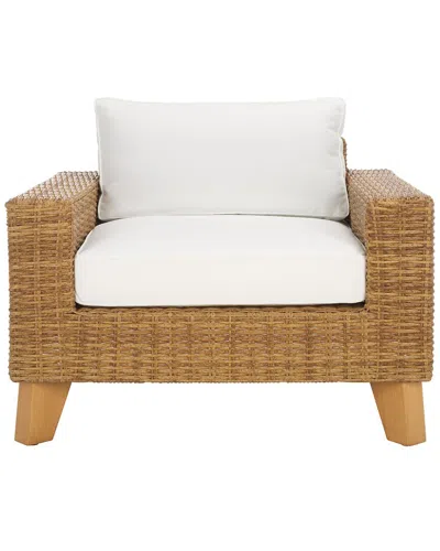 Safavieh Couture Margarita Wicker Patio Chair In Brown