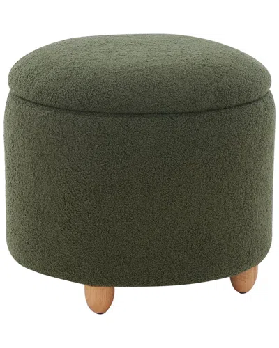 Safavieh Couture Mariabella Storage Ottoman In Green