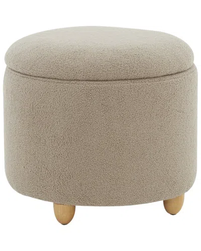 Safavieh Couture Mariabella Storage Ottoman In Neutral