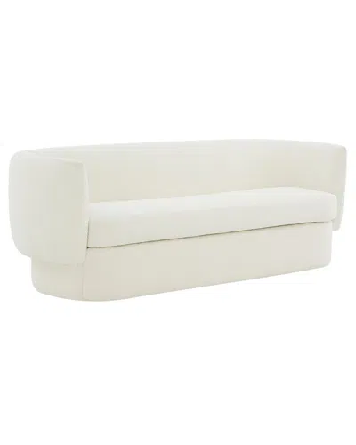 Safavieh Couture Mariano Boucle Curved Sofa In Ivory