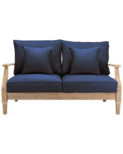 Safavieh Couture Martinique Wood Patio Loveseat Cpt1012d In Brown