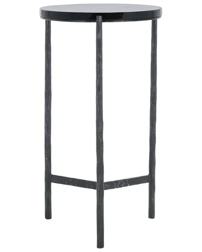Safavieh Couture Marylou Marble Top Drink Table In Black