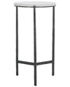 Safavieh Couture Marylou Marble Top Drink Table In Black