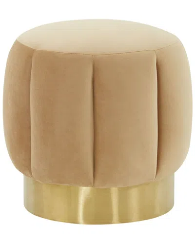 Safavieh Couture Maxine Channel Tufted Ottoman In Neutral