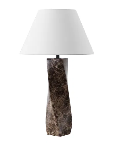Safavieh Couture Mayalenn Large Marble Table Lamp In Brown
