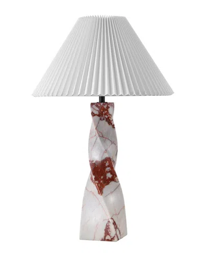 Safavieh Couture Mayalenn Marble Table Lamp In Red