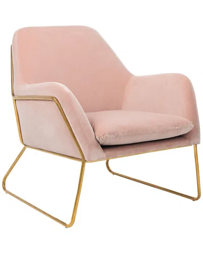 Safavieh Couture Misty Metal Frame Accent Chair In Pink