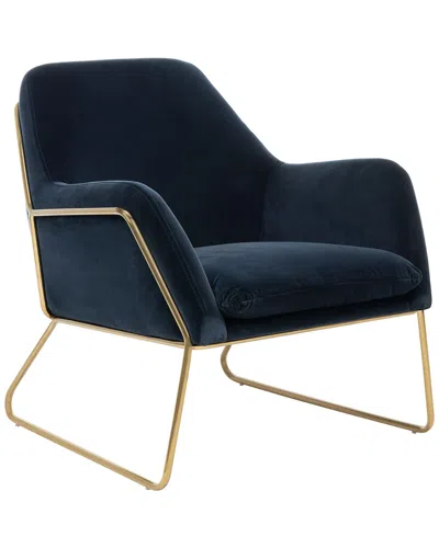 Safavieh Couture Misty Metal Frame Accent Chair In Blue