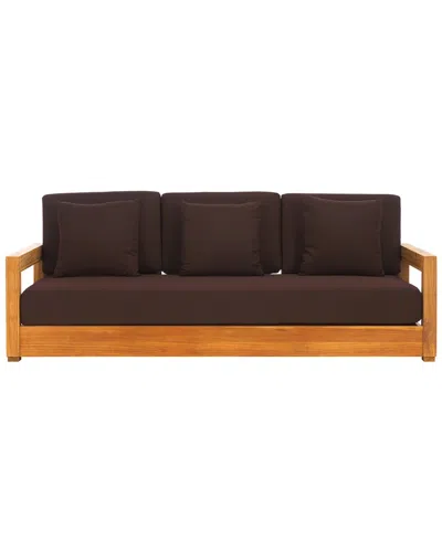 Safavieh Couture Montford 3-seat Bench In Burgundy