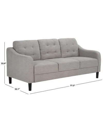 Safavieh Couture Nathaniel Tufted 3-seater Sofa In Gray