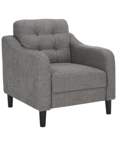 Safavieh Couture Nathaniel Tufted Back Accent Chair In Gray