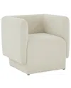 Safavieh Couture Nene Boucle Barrel Back Chair In White