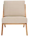Safavieh Couture Nicki Scandinavian Accent Chair In Brown