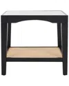 Safavieh Couture Nicolella Glass Accent Table In Black