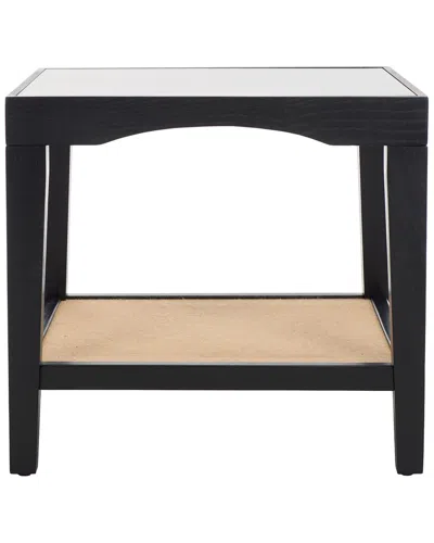Safavieh Couture Nicolella Glass Accent Table In Black