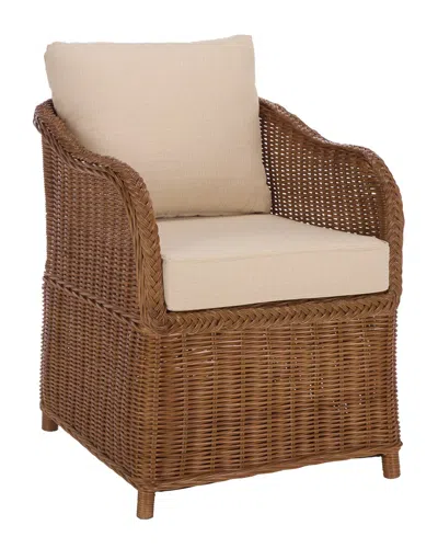 Safavieh Couture Nikolina Rattan Accent Chair In Brown