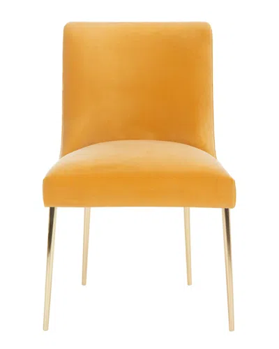 Safavieh Couture Nolita Velvet Accent Chair In Yellow