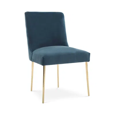 Safavieh Couture Nolita Velvet Accent Chair In Blue