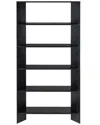 Safavieh Couture Norrington Wood 5 Shelf Bookshelf In Black