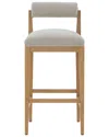 Safavieh Couture Oaklie Rolled Back Barstool In Brown