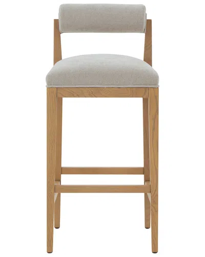 Safavieh Couture Oaklie Rolled Back Barstool In Brown