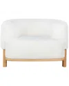 Safavieh Couture Oscar Boucle Accent Chair In White