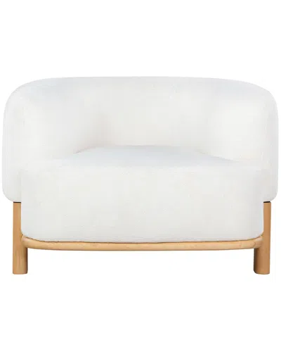 Safavieh Couture Oscar Boucle Accent Chair In White