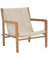 Safavieh Couture Osmond Linen Sling Chair In Brown