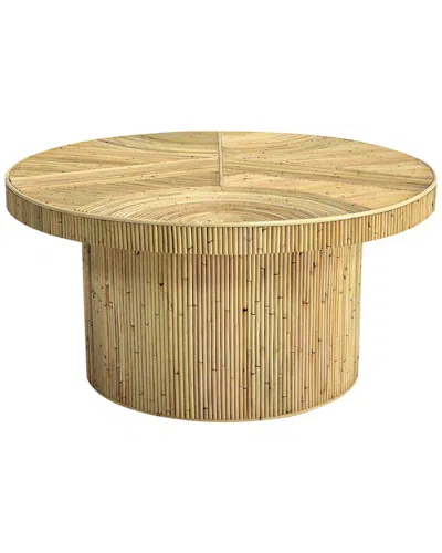 Safavieh Couture Oswald Rattan Rd Coffee Table In Neutral
