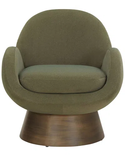 Safavieh Couture Paolini Metal Base Accent Chair In Green