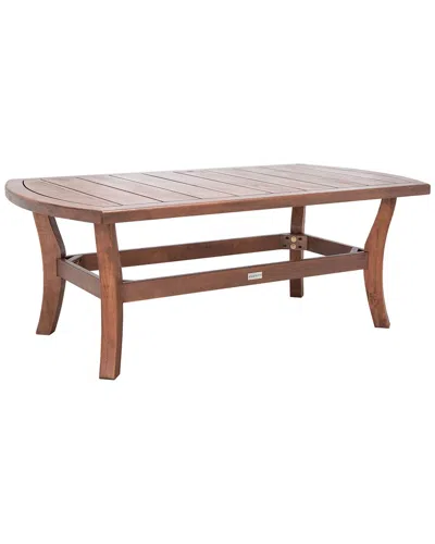 Safavieh Couture Payden Outdoor Coffee Table In Brown