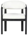 Safavieh Couture Peggy Boucle Dining Chair In Black