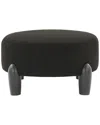 Safavieh Couture Perez Scandinavian Ottoman In Black