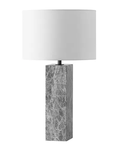 Safavieh Couture Poloma Square Marble Table Lamp In Gray