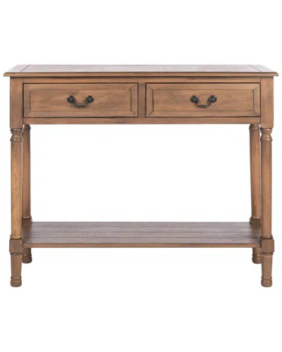 Safavieh Couture Primrose 2 Drawer Console Table In Brown