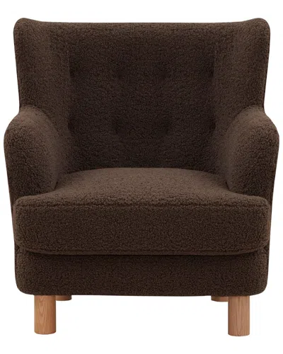 Safavieh Couture Rainier Wingback Accent Chair In Brown