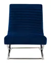 Safavieh Couture Ramsay Tufted Velvet Accent Chair In Navy