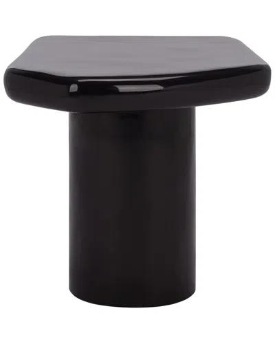 Safavieh Couture Rhianna Concrete Accent Table In Black